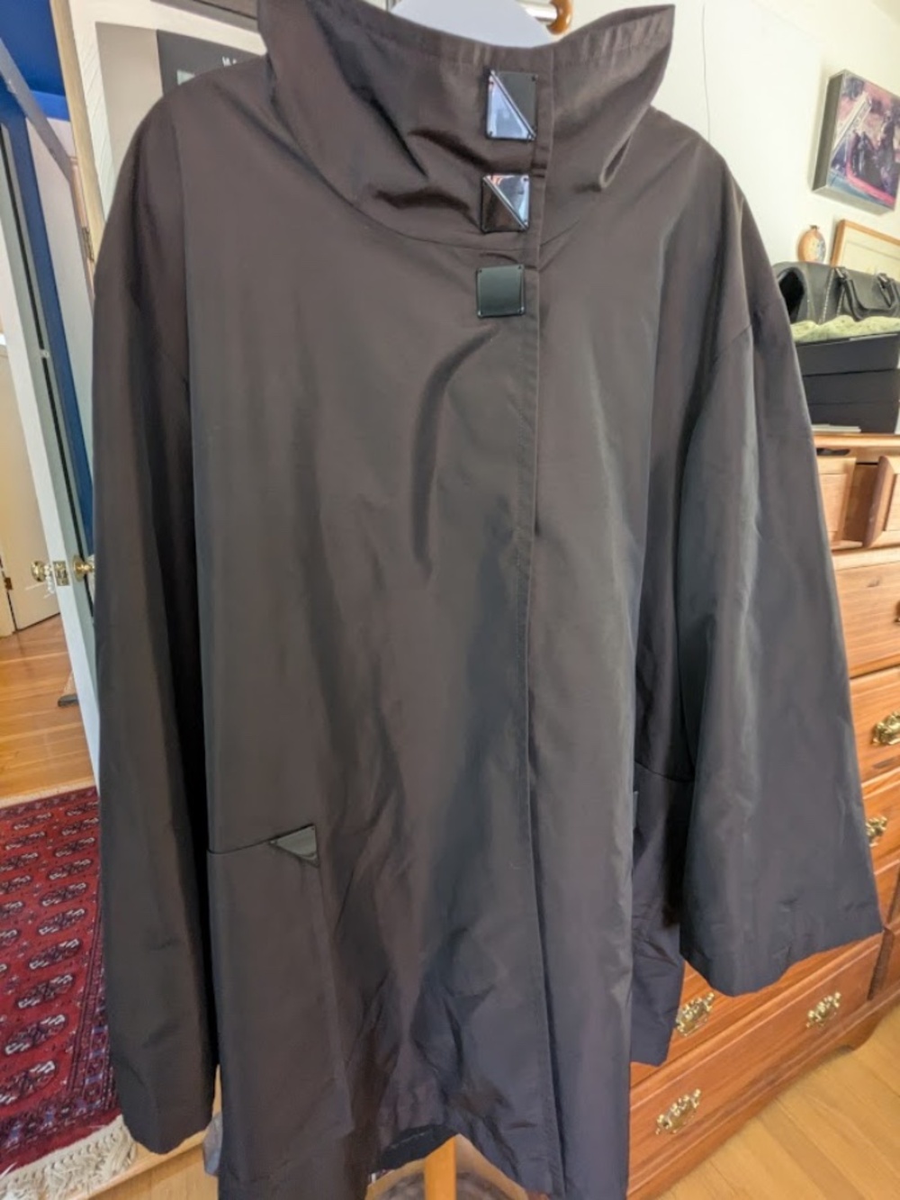 Vintage Gallery Brown Dressy Raincoat, XL